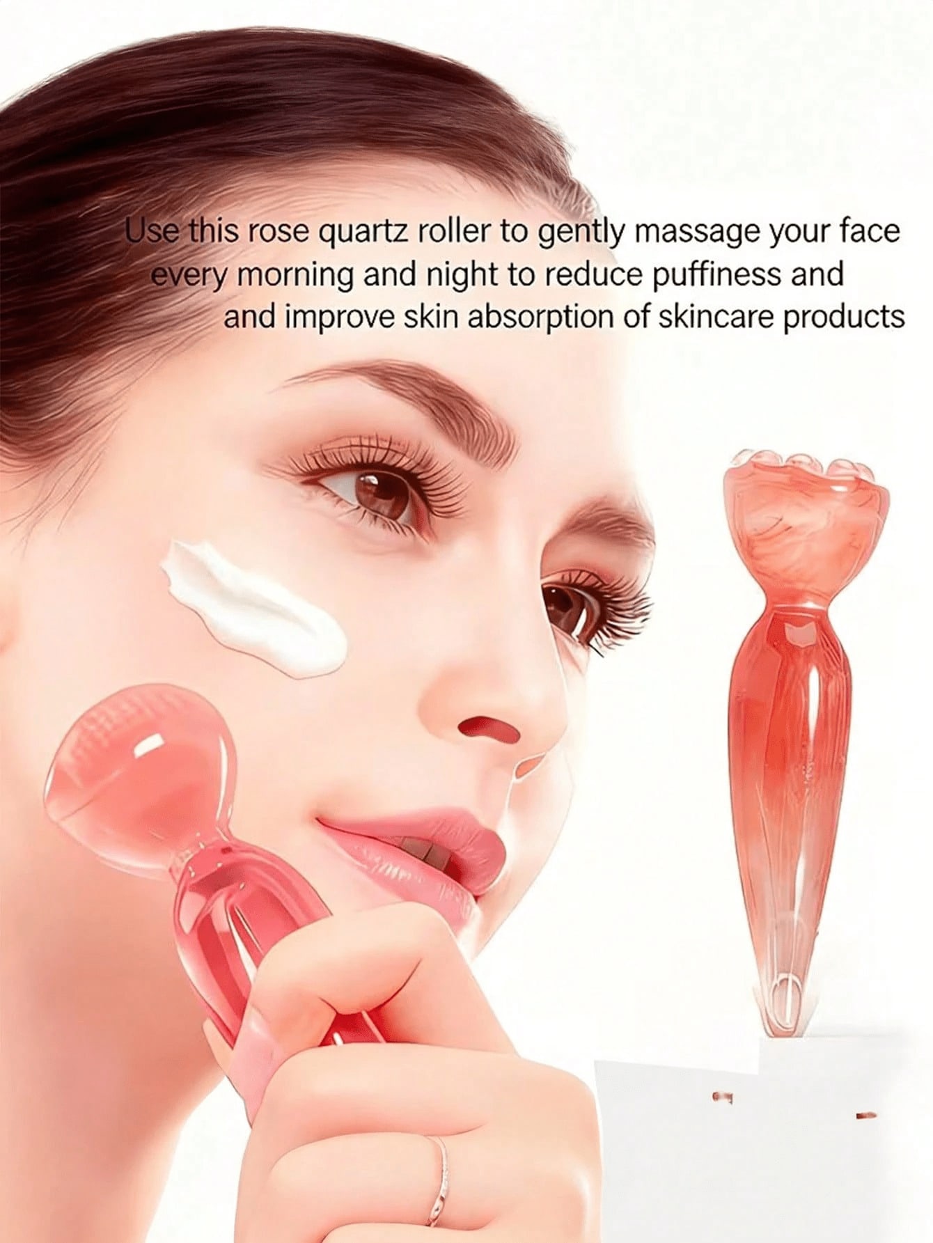 Skincare Pink - 1 adet Pembe Manuel Yüz Masaj