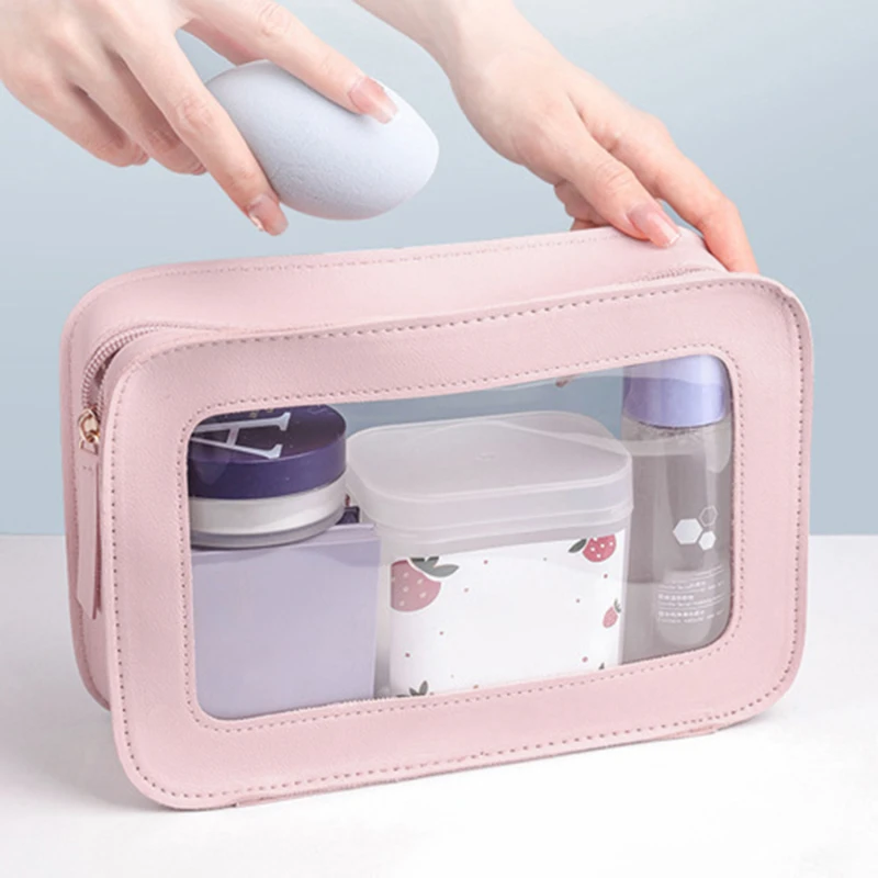 Skincare D'Alba - Kadın PU Makyaj Çantası Seyahat Kozmetik