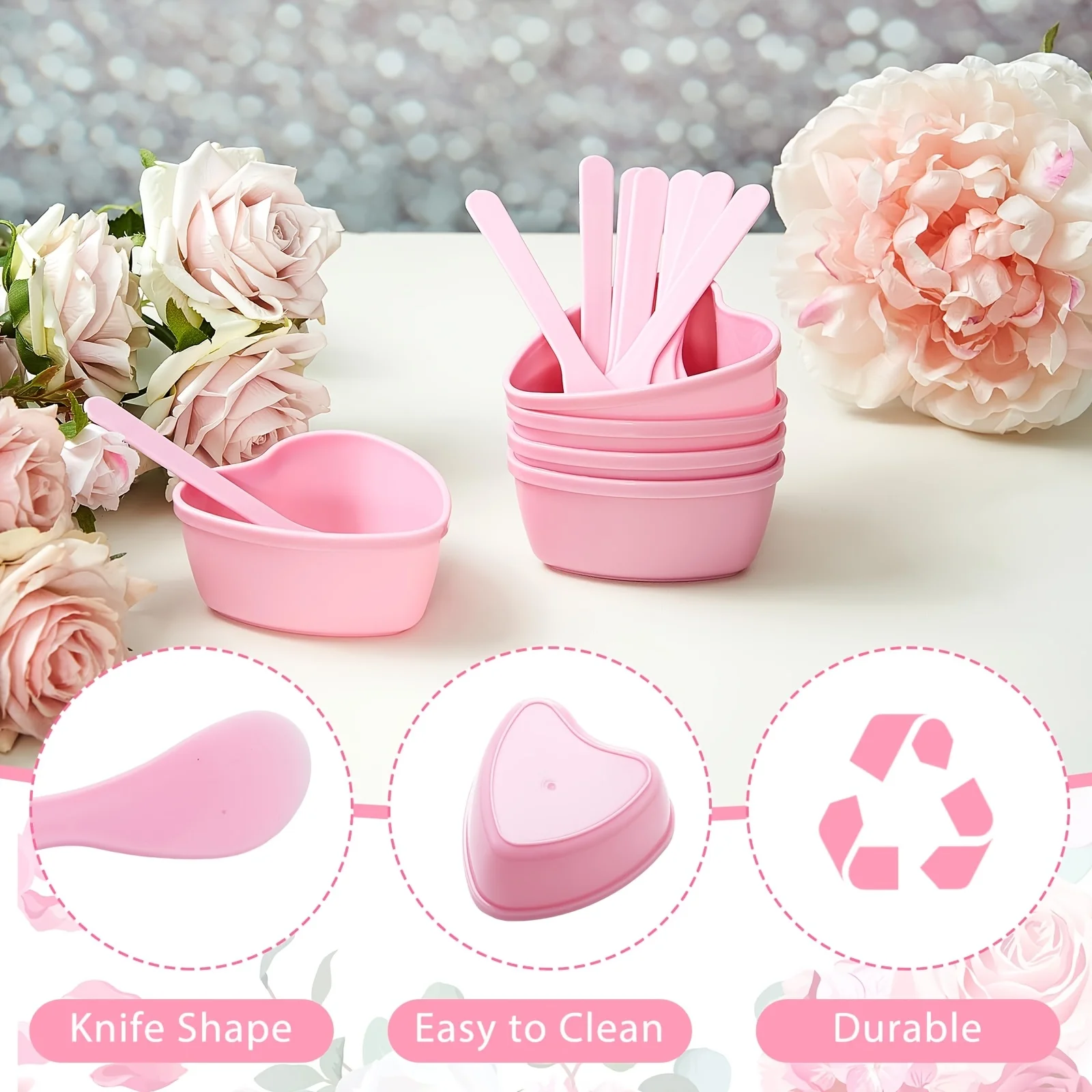 6 parçalı Pembe Kalp Şeklinde  - Skincare Pink incelemesi ve fiyatı